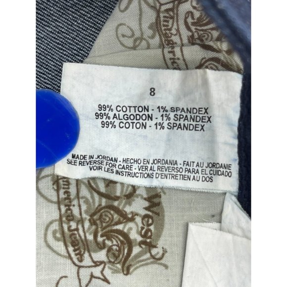 Nine West Women's Vintage America Jeans Skinny Boot Size 8 Dark Wash Mid-Rise - Picture 5 of 10